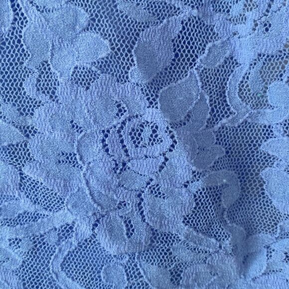 Hanky Panky Lavender Blue Fitted Full-Lace Tank Top sz L Feminine Sexy NWOT - Picture 4 of 7